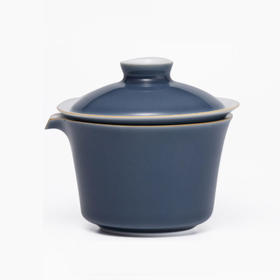 景德镇陶瓷功夫茶具套组.蓝边五件套