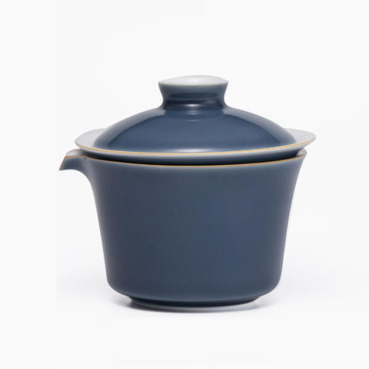 景德镇陶瓷功夫茶具套组.蓝边五件套 商品图0