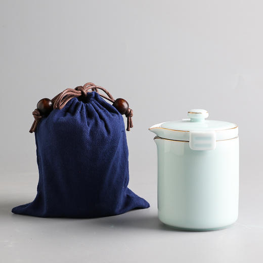 便携式旅行茶具.陶瓷快客杯（霁蓝款） 商品图2