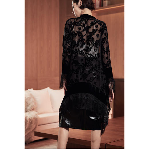 CG｜Irregular Fringe Velvet Cardigan [真丝丝绒提花外套] 商品图12