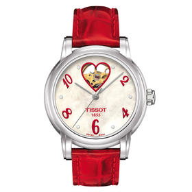 天梭 TISSOT 心媛系列T050.207.16.116.02 皮带机械女士腕表 手表