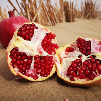 新疆和田皮亚曼丑石榴净重4.5斤6大果/4.5-5斤/件8枚小果 商品图3