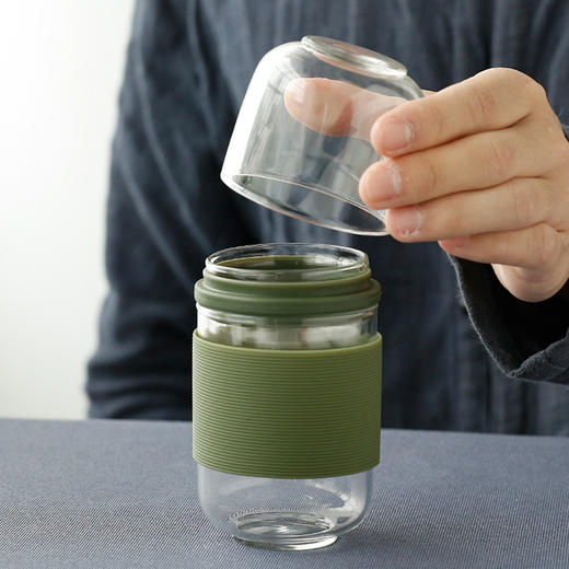 便携式旅行茶具.玻璃快客杯（茶水分离） 商品图4