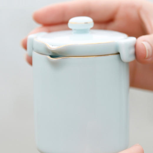 便携式旅行茶具.陶瓷快客杯（霁蓝款） 商品图4