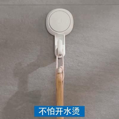 【1秒安装，1000天不脱落】解决脸盆拖把收纳难题，TAILI浴室挂钩套装（普通挂钩+拖把挂钩+脸盆挂钩） 商品图1