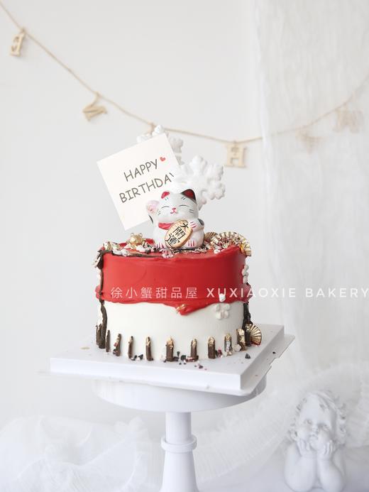 ins风系列：招财猫蛋糕|
4层戚风胚，3层火芒夹心。 商品图0