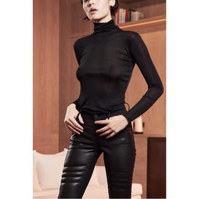 CG｜Turtle Neck silk Knit T-shirt [真丝高领长袖T恤]
