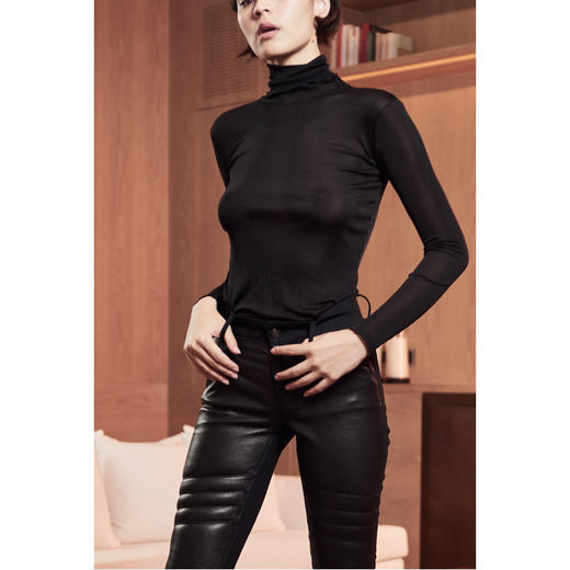 CG｜Turtle Neck silk Knit T-shirt [真丝高领长袖T恤] 商品图0
