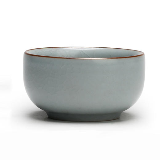 景德镇陶瓷品茗单杯.汝窑手工茶杯（天青） 商品图0