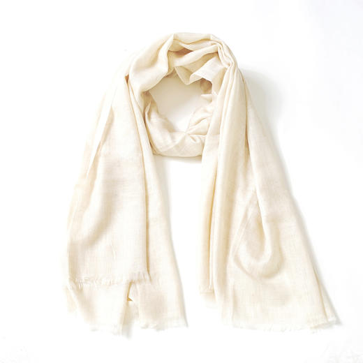 无刺绣 素色克什米尔pashmina羊绒围巾 商品图2