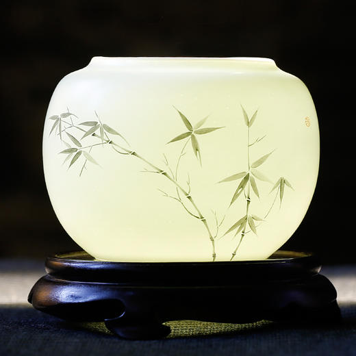 景德镇陶瓷茶叶罐.手工手绘密封罐（荷花） 商品图3