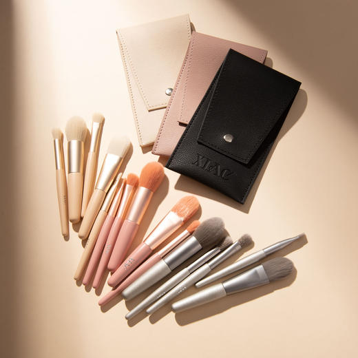  XIAC马卡龙色系，便携化妆套刷！晕染刷/散粉刷/粉底刷/眉刷/眼影刷 商品图1