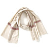 70cm宽 米白色 边绣 克什米尔pashmina羊绒围巾 - 3 商品缩略图1