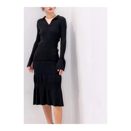 Viktoria Chan | AW19051 Thea Ribbed Skirt [针织半裙] 商品图3