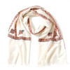 70cm宽 米白色 边绣 克什米尔pashmina羊绒围巾 - 2 商品缩略图3