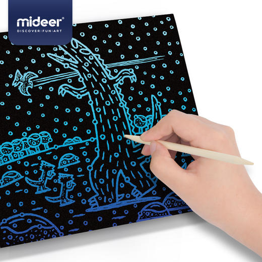 恐龙系列炫彩创意刮画卡片——适龄（3岁以上）弥鹿mideer.宫西达也联名周边商品 商品图1