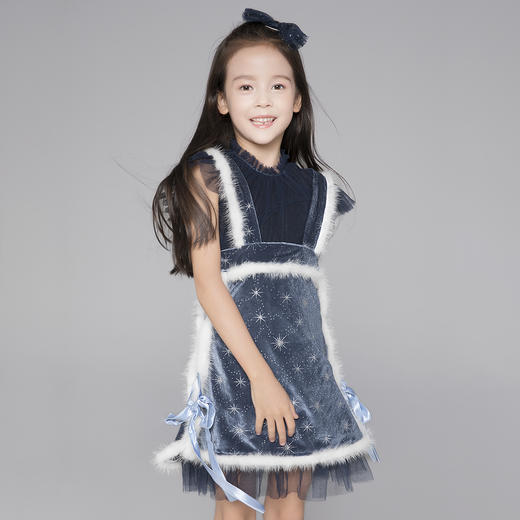 非质量问题不退换~pureshare蓬纱馆 女童秋装洋气连衣裙宝宝儿童女孩公主裙套装-雪屋大冒险套装 商品图3