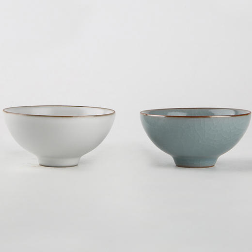 景德镇陶瓷功夫茶具.汝窑单杯品茗杯（月白） 商品图1