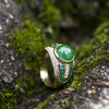 「倾城」翡翠祖母绿钻石戒指【现货14#】 商品缩略图0