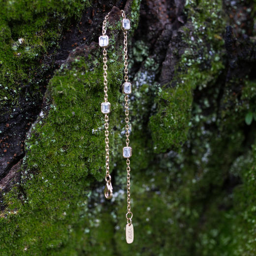 【定制款】无色蓝宝石黄金手链 商品图2