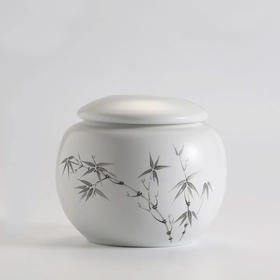 景德镇陶瓷茶叶罐.手工手绘密封罐（荷花）