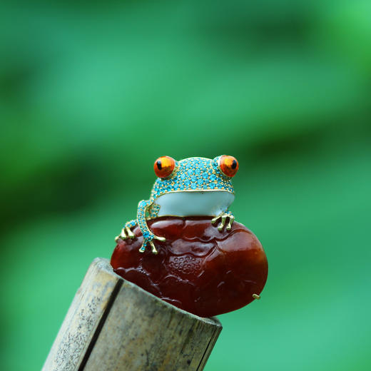 「青蛙」红翡青蛙胸针【仅现货】 商品图2