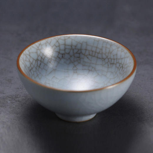 景德镇陶瓷功夫茶具.汝窑单杯品茗杯（天青） 商品图1