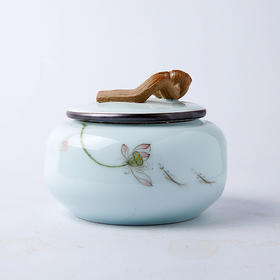 景德镇陶瓷茶叶罐.手工莲蓬存茶罐