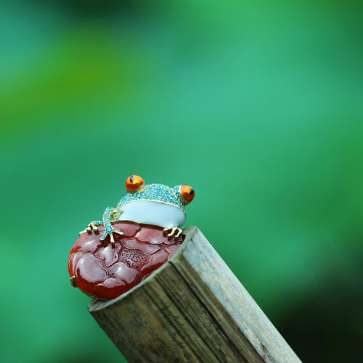 「青蛙」红翡青蛙胸针【仅现货】 商品图1