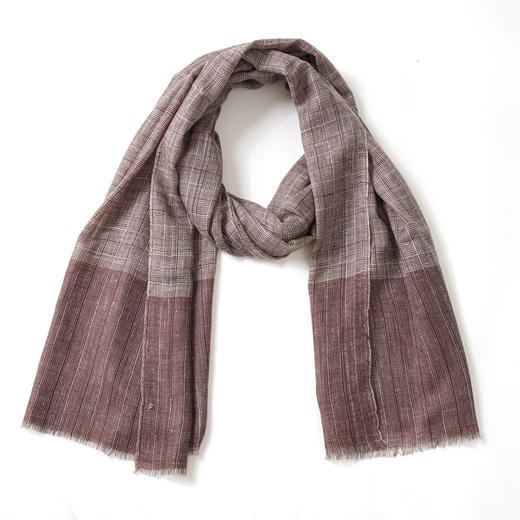 70cm宽 条纹格子 克什米尔pashmina羊绒围巾 商品图2