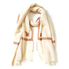 100cm宽 米白色 边绣 克什米尔pashmina羊绒围巾 - 2 商品缩略图2