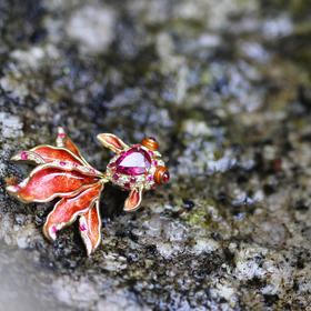 「金鱼」红珐琅金鱼胸针/吊坠【仅现货】