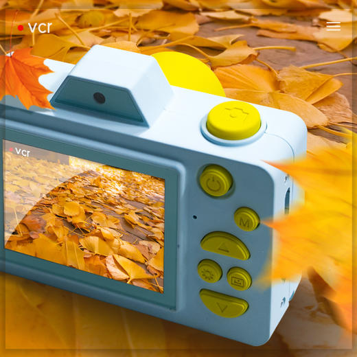 Feliztrip米微乐游 便携时尚16G内存2寸高清屏1500P前后双镜头儿童相机 TR-NBTSC201 商品图3