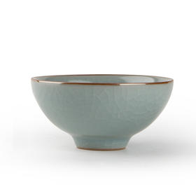 景德镇陶瓷功夫茶具.汝窑单杯品茗杯（天青）