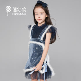 非质量问题不退换~pureshare蓬纱馆 女童秋装洋气连衣裙宝宝儿童女孩公主裙套装-雪屋大冒险套装
