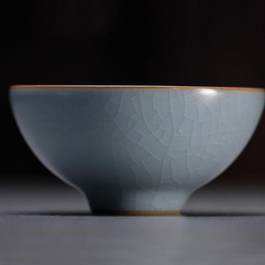 景德镇陶瓷功夫茶具.汝窑单杯品茗杯（天青） 商品图2
