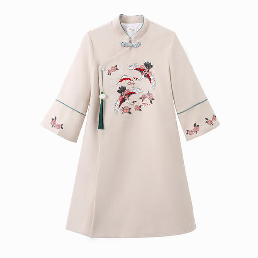 改良加棉中国风古风唐装复古民国风旗袍中式毛呢大衣外套货号mz90922