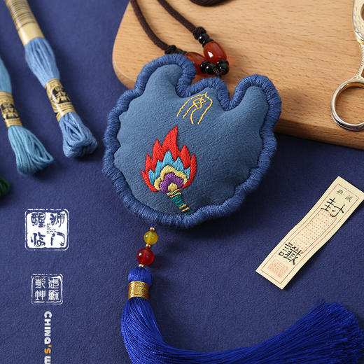 醒狮刺绣diy材料包  祈福平安、自绣送人的好礼物 商品图1