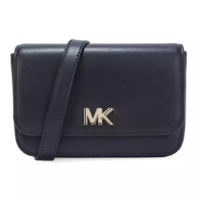 MICHAEL KORS 迈克.科尔斯 MK女包 金属字母徽标单肩包斜挎包 黑色 30S8GOXN1L BLACK