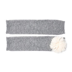 北京仓｜Catherine Osti-Mittens-灰色 露指手套 裸粉花色［法国设计师］