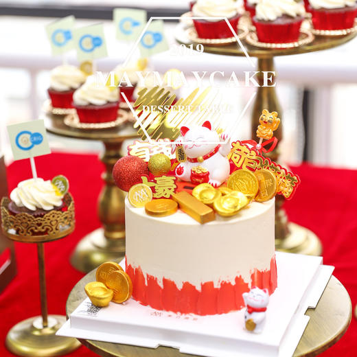 红色招财猫主题甜品台 商品图1