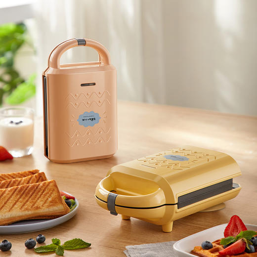 【小程序】小熊Bear三文治机家用早餐机华夫饼机多功能电饼铛DBC-P05B1 商品图3