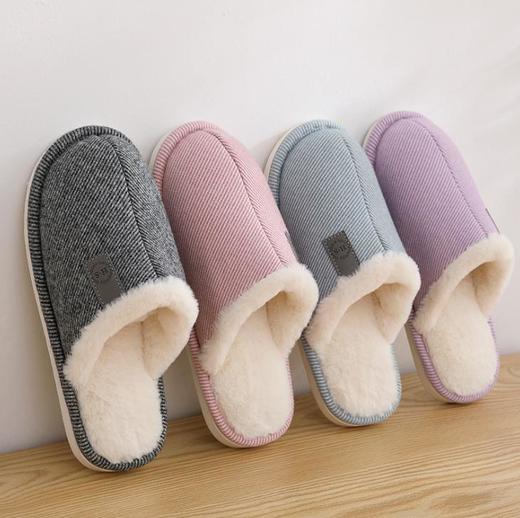【服饰鞋包】棉拖鞋女秋冬季加绒保暖情侣居家毛毛棉拖鞋家用月子鞋棉拖鞋男冬 商品图1