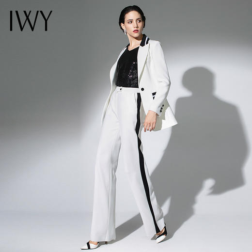 IWY/白色西装长裤套装A1193014C101+A1193014P301 商品图2