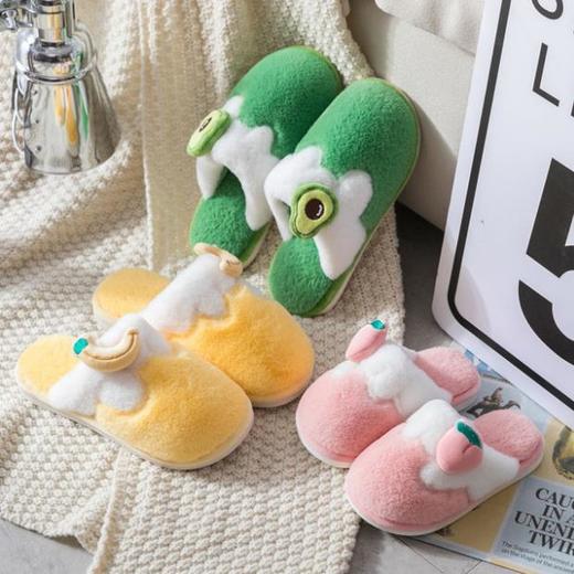 【服饰鞋包】棉拖鞋女家居秋冬季可爱情侣室内厚底保暖防滑儿童棉拖男冬天 商品图2