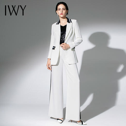 IWY/白色西装长裤套装A1193014C101+A1193014P301 商品图0