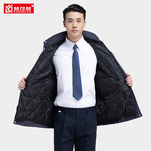 梵可梵冬季工作服男冷库棉衣加厚棉服外套防寒服劳保服棉袄中长款 商品图4