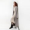 322经典款女士纯山羊绒落肩加厚长开衫 商品缩略图3