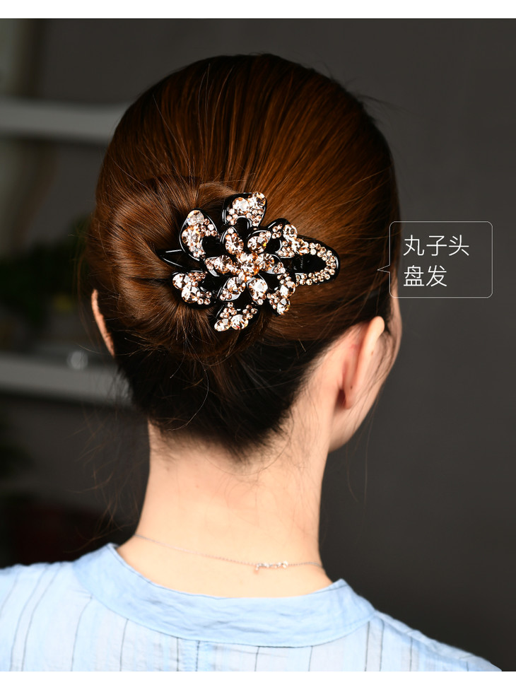 2019发夹韩国鸭嘴夹头饰盘发抓夹水钻发卡ls103