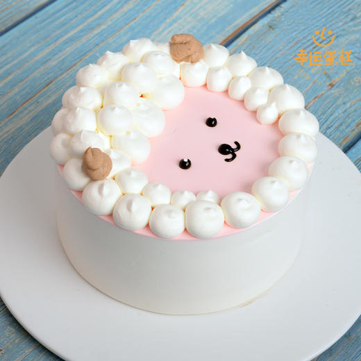 羊咩咩奶油蛋糕鲜果夹心尺寸68英寸